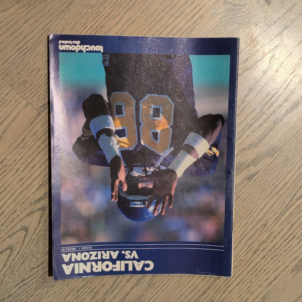 Vintage 1983 Touchdown Illustrated California vs Arizona Football Program Oct 1